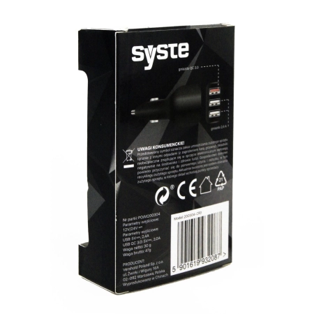 Ładowarka samochodowa 3xUSB